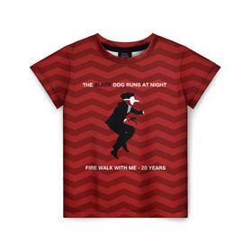 Детская футболка 3D с принтом Twin Peaks в Курске, 100% гипоаллергенный полиэфир | прямой крой, круглый вырез горловины, длина до линии бедер, чуть спущенное плечо, ткань немного тянется | twin peaks | арт | сериал | твин пикс | фильмы
