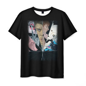 Мужская футболка 3D с принтом Black Mirror в Курске, 100% полиэфир | прямой крой, круглый вырез горловины, длина до линии бедер | black mirror | сериал | черное зеркало