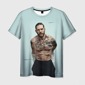 Мужская футболка 3D с принтом Tom Hardy в Курске, 100% полиэфир | прямой крой, круглый вырез горловины, длина до линии бедер | Тематика изображения на принте: tom hardy | актеры | том харди