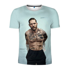 Мужская футболка 3D спортивная с принтом Tom Hardy в Курске, 100% полиэстер с улучшенными характеристиками | приталенный силуэт, круглая горловина, широкие плечи, сужается к линии бедра | tom hardy | актеры | том харди
