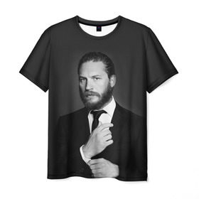 Мужская футболка 3D с принтом Tom Hardy в Курске, 100% полиэфир | прямой крой, круглый вырез горловины, длина до линии бедер | Тематика изображения на принте: tom hardy | актеры | том харди
