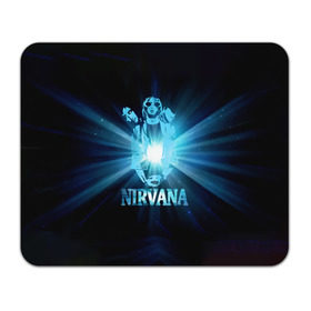 Коврик прямоугольный с принтом Группа Nirvana в Курске, натуральный каучук | размер 230 х 185 мм; запечатка лицевой стороны | kurt cobain | nirvana | вечная память | гитара | гранж | кумир | курт кобейн | лучи | микрофон | музыкант | надпись | нирвана | певец | рок | свет