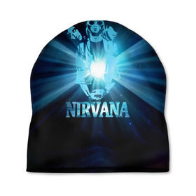 Шапка 3D с принтом Группа Nirvana в Курске, 100% полиэстер | универсальный размер, печать по всей поверхности изделия | kurt cobain | nirvana | вечная память | гитара | гранж | кумир | курт кобейн | лучи | микрофон | музыкант | надпись | нирвана | певец | рок | свет