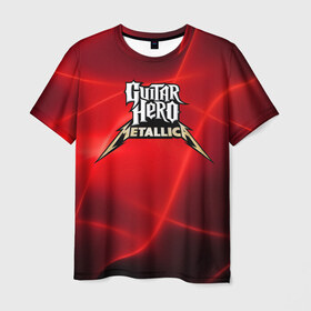 Мужская футболка 3D с принтом Guitar Hero Metallica в Курске, 100% полиэфир | прямой крой, круглый вырез горловины, длина до линии бедер | hard rock | heavy metal | hevy metal | metallica | music | rock | thrash metal | металлика | музыка | рок