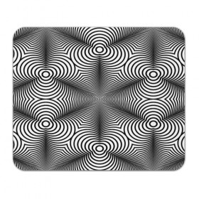 Коврик прямоугольный с принтом Оптический pattern в Курске, натуральный каучук | размер 230 х 185 мм; запечатка лицевой стороны | абстракция | волны | линии | оптические | полосы | разводы | узоры | фрактал