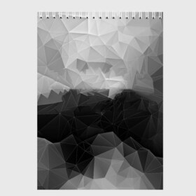 Скетчбук с принтом Polygon gray в Курске, 100% бумага
 | 48 листов, плотность листов — 100 г/м2, плотность картонной обложки — 250 г/м2. Листы скреплены сверху удобной пружинной спиралью | abstraction | polygon | абстракция | грань | краски | кубик | кубики | линии | мозаика | ребро | текстура | узор