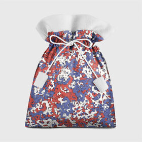 Подарочный 3D мешок с принтом Бело-сине-красный камуфляж в Курске, 100% полиэстер | Размер: 29*39 см | белый | красный | милитари | паттрен | россия | синий | текстура | триколор | флаг