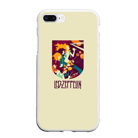 Чехол для iPhone 7Plus/8 Plus матовый с принтом Led Zeppelin Art в Курске, Силикон | Область печати: задняя сторона чехла, без боковых панелей | poster