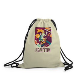 Рюкзак-мешок 3D с принтом Led Zeppelin Art в Курске, 100% полиэстер | плотность ткани — 200 г/м2, размер — 35 х 45 см; лямки — толстые шнурки, застежка на шнуровке, без карманов и подкладки | poster