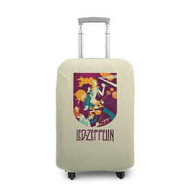 Чехол для чемодана 3D с принтом Led Zeppelin Art в Курске, 86% полиэфир, 14% спандекс | двустороннее нанесение принта, прорези для ручек и колес | poster