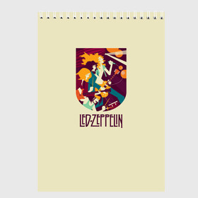 Скетчбук с принтом Led Zeppelin Art в Курске, 100% бумага
 | 48 листов, плотность листов — 100 г/м2, плотность картонной обложки — 250 г/м2. Листы скреплены сверху удобной пружинной спиралью | poster