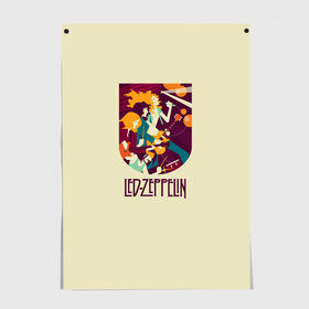 Постер с принтом Led Zeppelin Art в Курске, 100% бумага
 | бумага, плотность 150 мг. Матовая, но за счет высокого коэффициента гладкости имеет небольшой блеск и дает на свету блики, но в отличии от глянцевой бумаги не покрыта лаком | poster
