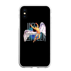 Чехол для iPhone XS Max матовый с принтом Led Zeppelin Angel в Курске, Силикон | Область печати: задняя сторона чехла, без боковых панелей | Тематика изображения на принте: рок