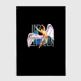 Постер с принтом Led Zeppelin Angel в Курске, 100% бумага
 | бумага, плотность 150 мг. Матовая, но за счет высокого коэффициента гладкости имеет небольшой блеск и дает на свету блики, но в отличии от глянцевой бумаги не покрыта лаком | рок