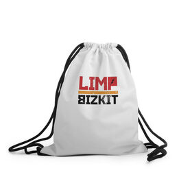 Рюкзак-мешок 3D с принтом Limp Bizkit Logo в Курске, 100% полиэстер | плотность ткани — 200 г/м2, размер — 35 х 45 см; лямки — толстые шнурки, застежка на шнуровке, без карманов и подкладки | 