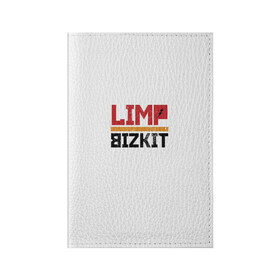 Обложка для паспорта матовая кожа с принтом Limp Bizkit Logo в Курске, натуральная матовая кожа | размер 19,3 х 13,7 см; прозрачные пластиковые крепления | 