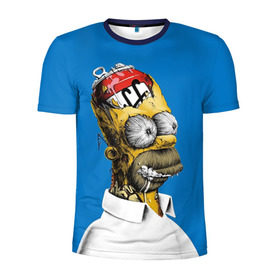 Мужская футболка 3D спортивная с принтом Duffff в Курске, 100% полиэстер с улучшенными характеристиками | приталенный силуэт, круглая горловина, широкие плечи, сужается к линии бедра | homer | simpsons | гомер | симпсон | симпсоны