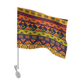 Флаг для автомобиля с принтом Африканские символы в Курске, 100% полиэстер | Размер: 30*21 см | africa | pattern | африка | африканские мотивы | народы африки | национальная одежда | переплетение нитей | ткани | узор | этнический узор