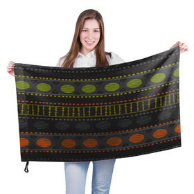 Флаг 3D с принтом Стильный узор в Курске, 100% полиэстер | плотность ткани — 95 г/м2, размер — 67 х 109 см. Принт наносится с одной стороны | africa | pattern | африка | африканские мотивы | народы африки | национальная одежда | переплетение нитей | ткани | узор | этнический узор