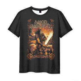 Мужская футболка 3D с принтом Amon Amarth #4 в Курске, 100% полиэфир | прямой крой, круглый вырез горловины, длина до линии бедер | amart | amarth | amon | death | hegg | johan | metal | music | viking | амарз | амарс | амарт | амон | викинг | дет | дэт | йохан | метал | металл | хег | хегг
