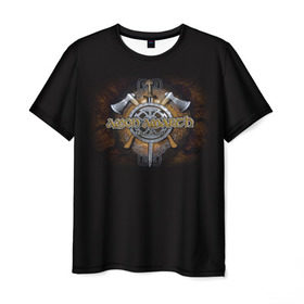 Мужская футболка 3D с принтом Amon Amarth #9 в Курске, 100% полиэфир | прямой крой, круглый вырез горловины, длина до линии бедер | amart | amarth | amon | death | hegg | johan | metal | music | viking | амарз | амарс | амарт | амон | викинг | дет | дэт | йохан | метал | металл | хег | хегг