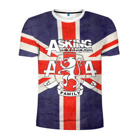 Мужская футболка 3D спортивная с принтом Asking Alexandria флаг Англии в Курске, 100% полиэстер с улучшенными характеристиками | приталенный силуэт, круглая горловина, широкие плечи, сужается к линии бедра | бен брюс | герб | группа | джеймс касселлс | дэнни уорсноп | жанр | кэмерон лидделл | лев | музыка | музыканты | песни | рок | сэм бэттли | хэви метал | электроникор