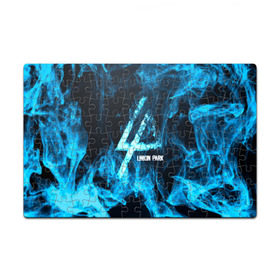 Пазл магнитный 126 элементов с принтом Linkin Park синий дым в Курске, полимерный материал с магнитным слоем | 126 деталей, размер изделия —  180*270 мм | альтернативный рок | линкин парк
