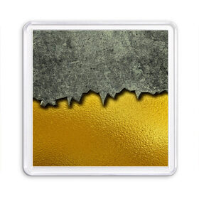 Магнит 55*55 с принтом Gold texture в Курске, Пластик | Размер: 65*65 мм; Размер печати: 55*55 мм | Тематика изображения на принте: gold texture | абстракция | золото | камень | стена | текстуры