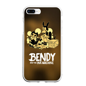 Чехол для iPhone 7Plus/8 Plus матовый с принтом Bendy and the ink machine (3D) в Курске, Силикон | Область печати: задняя сторона чехла, без боковых панелей | bendy | horror | ink | machine