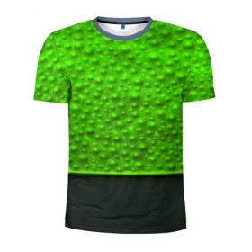 Мужская футболка 3D спортивная с принтом Кислотные пузыри в Курске, 100% полиэстер с улучшенными характеристиками | приталенный силуэт, круглая горловина, широкие плечи, сужается к линии бедра | абстракция | кислота | кислотные пузыри | пузыри | текстуры