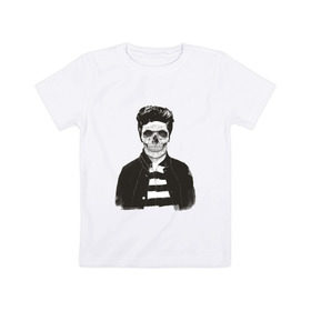 Детская футболка хлопок с принтом Элвис в Курске, 100% хлопок | круглый вырез горловины, полуприлегающий силуэт, длина до линии бедер | Тематика изображения на принте: 