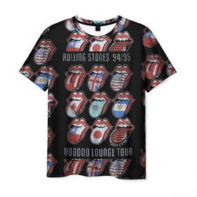 Мужская футболка 3D с принтом The Rolling Stones в Курске, 100% полиэфир | прямой крой, круглый вырез горловины, длина до линии бедер | англия | аргентина | блюз рок | канада | мик джаггер | музыка | песни | психоделический рок | ритм н блюз | рок | рок н ролл | ролинг | рот | стоун | стоунз | сша | флаг | язык | япония