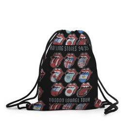 Рюкзак-мешок 3D с принтом The Rolling Stones в Курске, 100% полиэстер | плотность ткани — 200 г/м2, размер — 35 х 45 см; лямки — толстые шнурки, застежка на шнуровке, без карманов и подкладки | Тематика изображения на принте: англия | аргентина | блюз рок | канада | мик джаггер | музыка | песни | психоделический рок | ритм н блюз | рок | рок н ролл | ролинг | рот | стоун | стоунз | сша | флаг | язык | япония