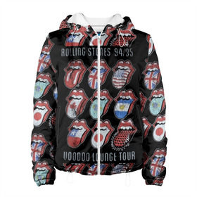 Женская куртка 3D с принтом The Rolling Stones в Курске, ткань верха — 100% полиэстер, подклад — флис | прямой крой, подол и капюшон оформлены резинкой с фиксаторами, два кармана без застежек по бокам, один большой потайной карман на груди. Карман на груди застегивается на липучку | англия | аргентина | блюз рок | канада | мик джаггер | музыка | песни | психоделический рок | ритм н блюз | рок | рок н ролл | ролинг | рот | стоун | стоунз | сша | флаг | язык | япония