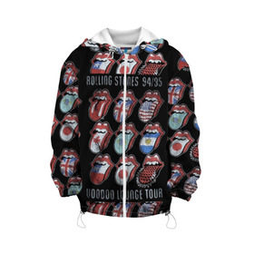 Детская куртка 3D с принтом The Rolling Stones в Курске, 100% полиэстер | застежка — молния, подол и капюшон оформлены резинкой с фиксаторами, по бокам — два кармана без застежек, один потайной карман на груди, плотность верхнего слоя — 90 г/м2; плотность флисового подклада — 260 г/м2 | англия | аргентина | блюз рок | канада | мик джаггер | музыка | песни | психоделический рок | ритм н блюз | рок | рок н ролл | ролинг | рот | стоун | стоунз | сша | флаг | язык | япония