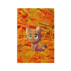 Обложка для паспорта матовая кожа с принтом Котик в Курске, натуральная матовая кожа | размер 19,3 х 13,7 см; прозрачные пластиковые крепления | cat | взгляд | кот | кот хипстер | котёнок | котятки | котятушки | кошечки | кошка | мордочка