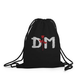 Рюкзак-мешок 3D с принтом Depeche mode в Курске, 100% полиэстер | плотность ткани — 200 г/м2, размер — 35 х 45 см; лямки — толстые шнурки, застежка на шнуровке, без карманов и подкладки | depeche mode | music | альтернатива | музыка | рок
