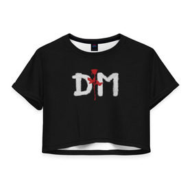Женская футболка 3D укороченная с принтом Depeche mode в Курске, 100% полиэстер | круглая горловина, длина футболки до линии талии, рукава с отворотами | depeche mode | music | альтернатива | музыка | рок