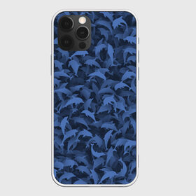 Чехол для iPhone 12 Pro Max с принтом Камуфляж с дельфинами в Курске, Силикон |  | Тематика изображения на принте: вода | дельфин | дельфины | милитари | море | океан | паттерн | синий | текстура | черное