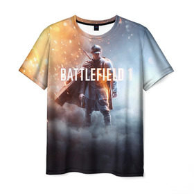 Мужская футболка 3D с принтом Battlefield One в Курске, 100% полиэфир | прямой крой, круглый вырез горловины, длина до линии бедер | battlefield 1 | battlefield one | dice | ea | electronic arts | frostbite | tm | батлфилд 1