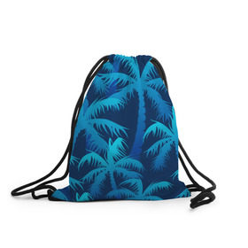 Рюкзак-мешок 3D с принтом Пальмы в Курске, 100% полиэстер | плотность ткани — 200 г/м2, размер — 35 х 45 см; лямки — толстые шнурки, застежка на шнуровке, без карманов и подкладки | summer | лес | пальмы | природа