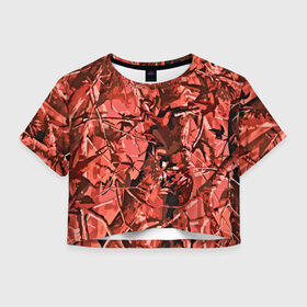 Женская футболка 3D укороченная с принтом camouflage texture в Курске, 100% полиэстер | круглая горловина, длина футболки до линии талии, рукава с отворотами | Тематика изображения на принте: армия | камуфляж | пиксели | силовые структуры | текстуры | хаки