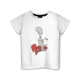 Детская футболка хлопок с принтом American Dad в Курске, 100% хлопок | круглый вырез горловины, полуприлегающий силуэт, длина до линии бедер | Тематика изображения на принте: american dad | американский папаша | мультсериал