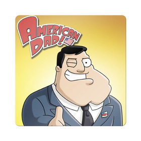 Магнит виниловый Квадрат с принтом American Dad в Курске, полимерный материал с магнитным слоем | размер 9*9 см, закругленные углы | Тематика изображения на принте: 