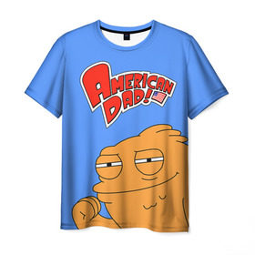 Мужская футболка 3D с принтом American Dad в Курске, 100% полиэфир | прямой крой, круглый вырез горловины, длина до линии бедер | 