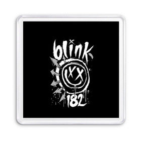 Магнит 55*55 с принтом Blink-182 в Курске, Пластик | Размер: 65*65 мм; Размер печати: 55*55 мм | blink | california | pop | punk | rock | группа | калифорния | панк | рок