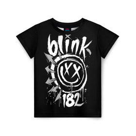 Детская футболка 3D с принтом Blink-182 в Курске, 100% гипоаллергенный полиэфир | прямой крой, круглый вырез горловины, длина до линии бедер, чуть спущенное плечо, ткань немного тянется | blink | california | pop | punk | rock | группа | калифорния | панк | рок