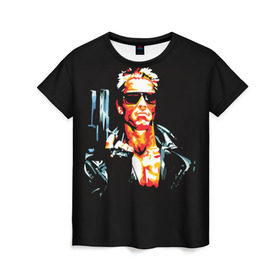 Женская футболка 3D с принтом Terminator Combat Sambo 3D в Курске, 100% полиэфир ( синтетическое хлопкоподобное полотно) | прямой крой, круглый вырез горловины, длина до линии бедер | Тематика изображения на принте: терминатор
