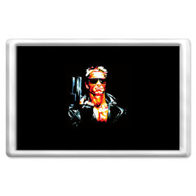 Магнит 45*70 с принтом Terminator Combat Sambo 3D в Курске, Пластик | Размер: 78*52 мм; Размер печати: 70*45 | Тематика изображения на принте: терминатор