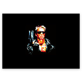 Поздравительная открытка с принтом Terminator Combat Sambo 3D в Курске, 100% бумага | плотность бумаги 280 г/м2, матовая, на обратной стороне линовка и место для марки
 | терминатор